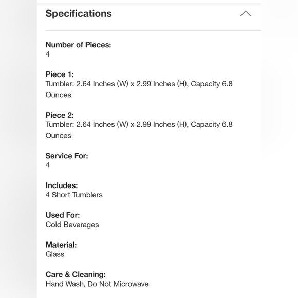 DVF for Target 4pc Short Glass Drinkware Set - Picture 7 of 7